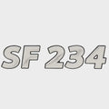 Lowe Boat Raised Emblem Decal 2258099 - SF 234 Silver Black 9 X 2 Inch