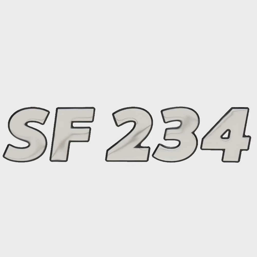 Lowe Boat Raised Emblem Decal 2258099 - SF 234 Silver Black 9 X 2 Inch