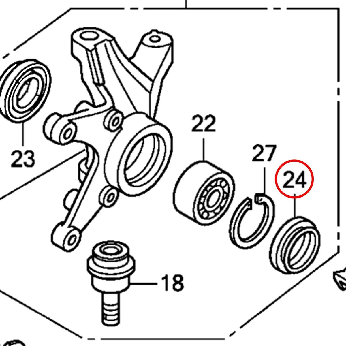 Front Knuckle Seal for Honda TRX420FPM 4WD RANCHER 2009-2013 (38x50x6)
