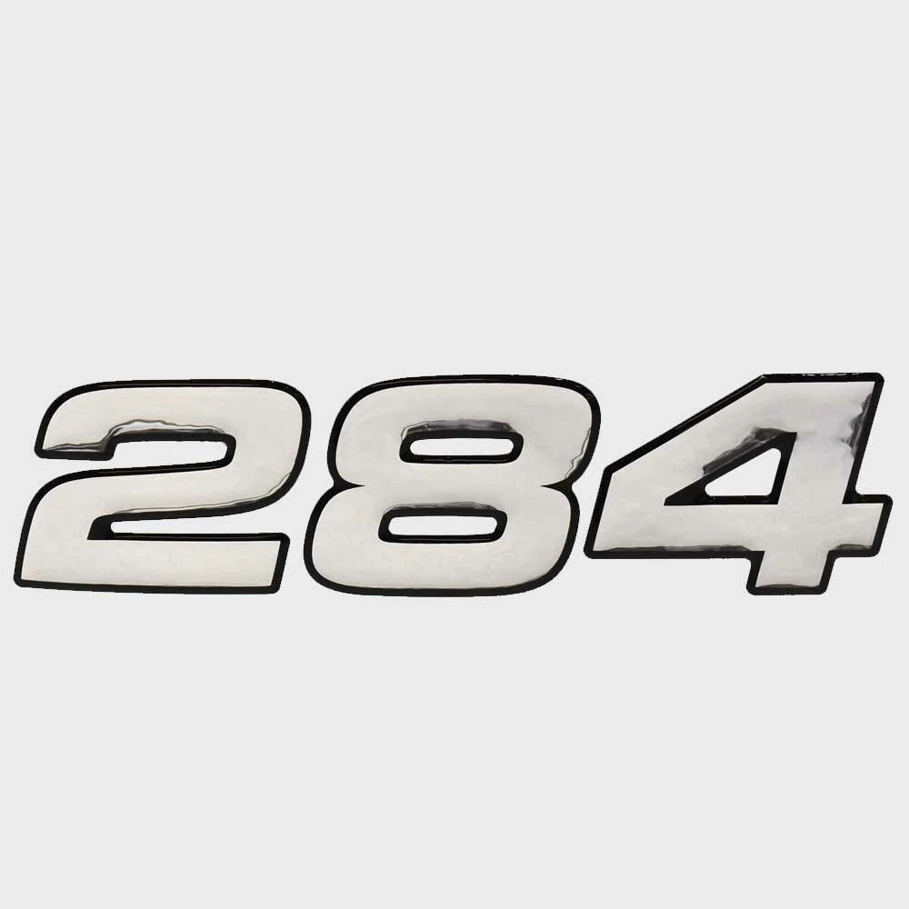 Mako Boat Raised Decal Emblem 161024 - 284 Silver Vinyl