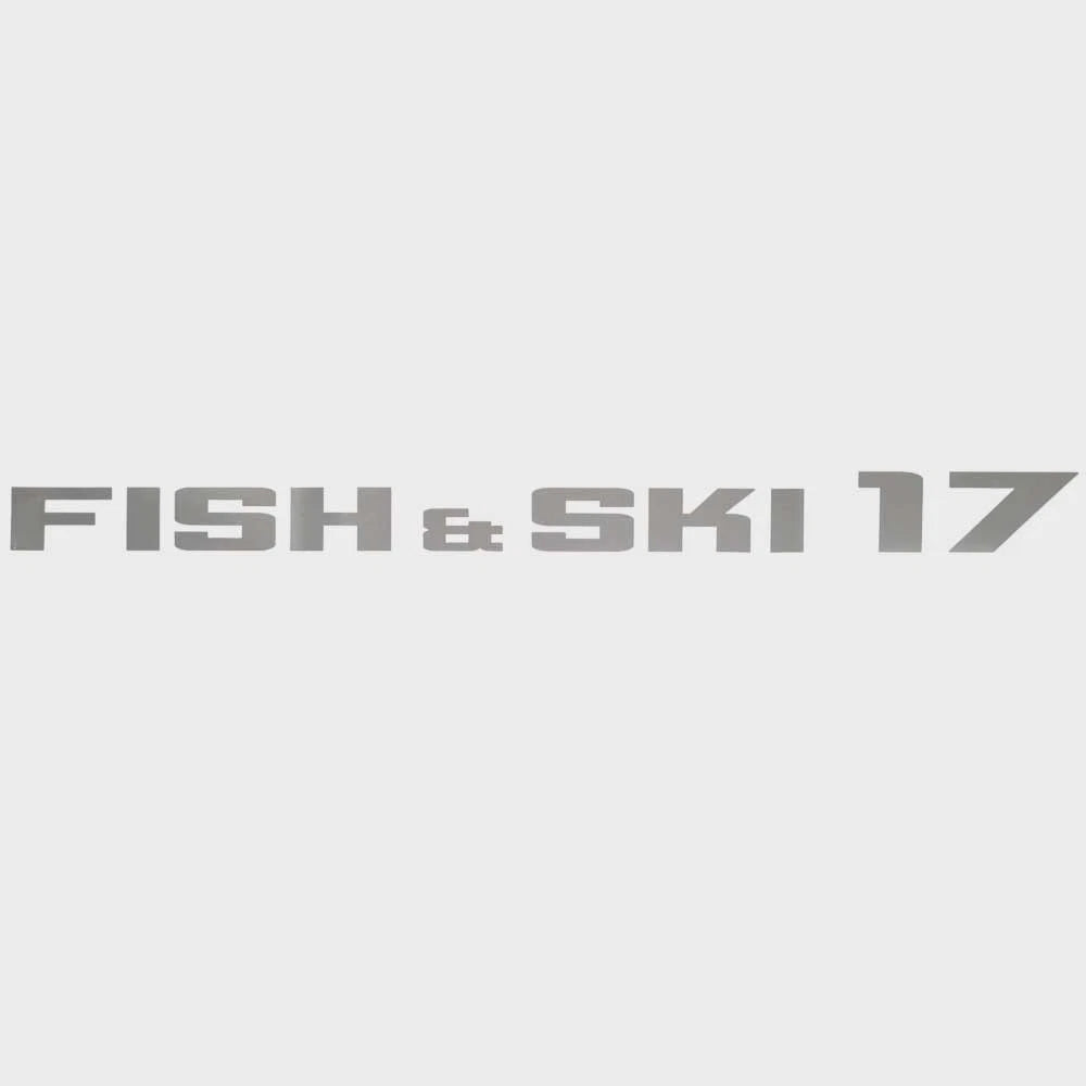 Lowe Boat Decal Sticker 2354062 - Fish and Ski 17 Metallic Silver