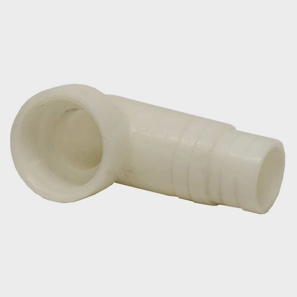 Wellcraft Boat Hose Elbow - 1 1/8 Inch Barbed 90 Degree Off White