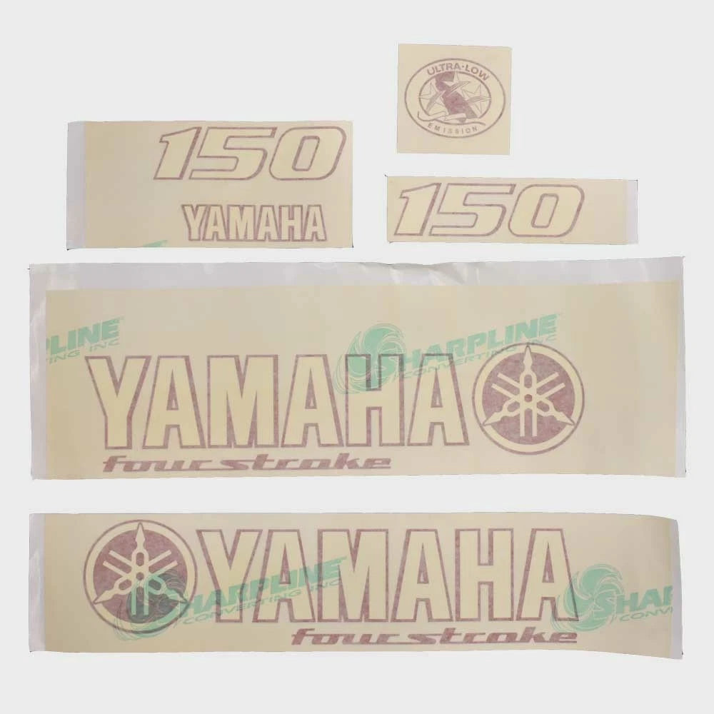 Yamaha Boat Cowling Decals 156516-01 - 150 Fourstroke Sticker (kit)