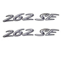 Rinker Boat Brand Decal - 262 SE 9 1/2 X 1 Inch Gray - White (pair)