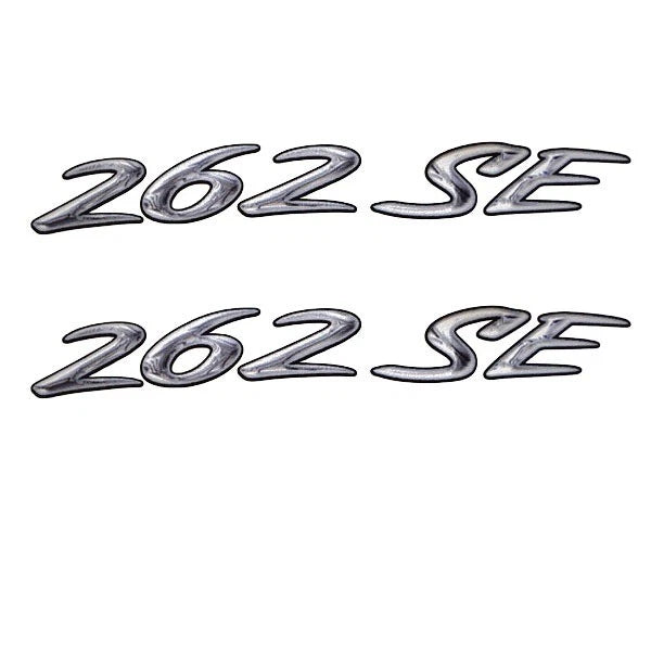 Rinker Boat Brand Decal - 262 SE 9 1/2 X 1 Inch Gray - White (pair)