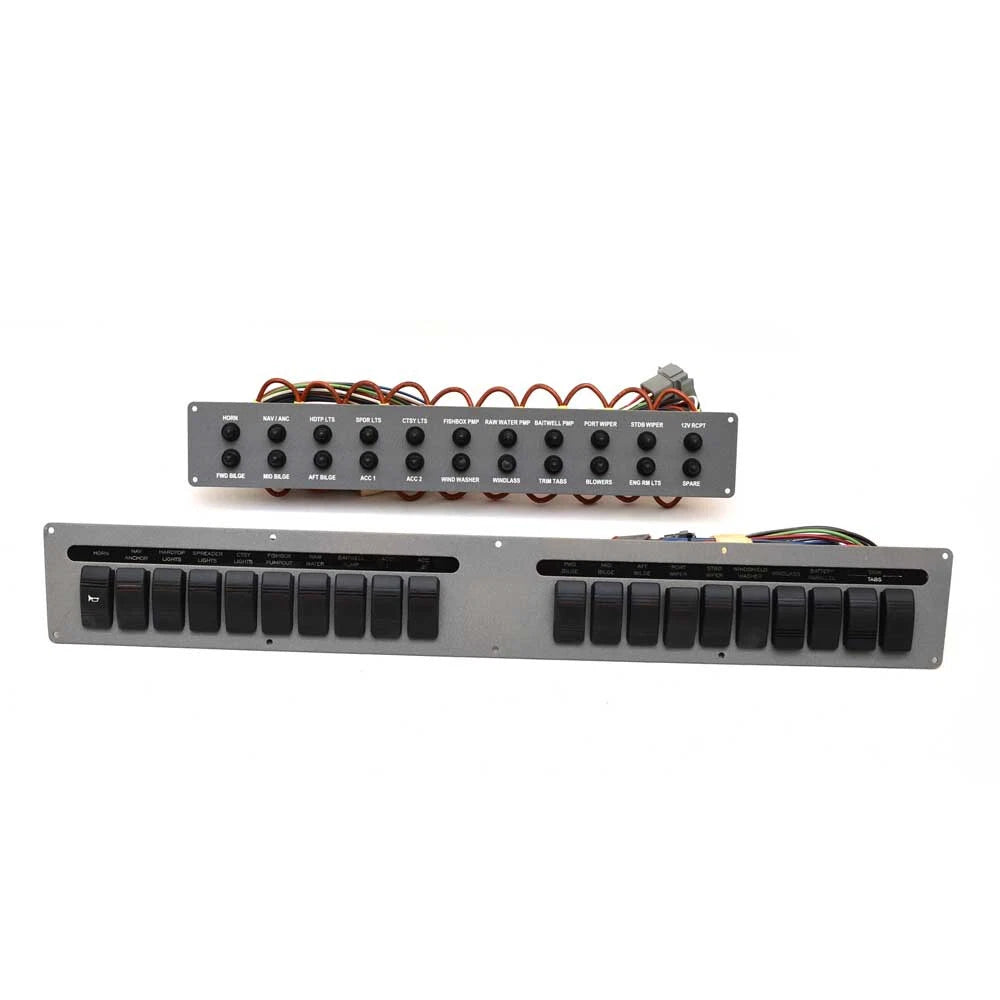 Boat Switch Panels 993847AS - 993846AS Gray Plastic (set of 2)