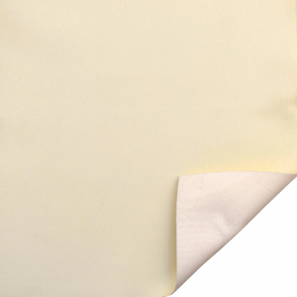 Boat Knit Back Vinyl - Soft Faux Leather Light Cream 54 Inch (YD)
