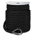 SeaGrace Boat Anchor Line - Double Braided 3/8 Inch X 100 FT Black