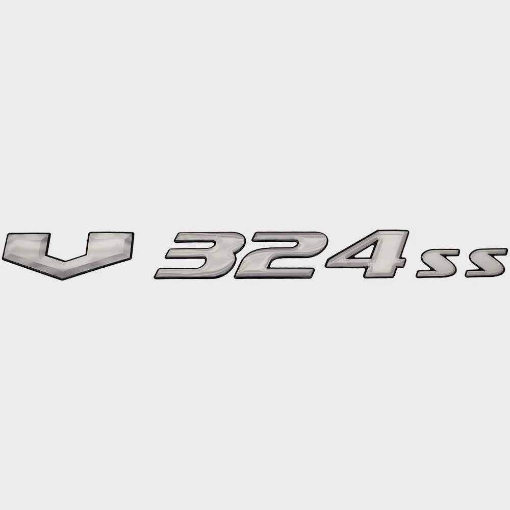 SunCatcher Boat Raised Emblem Decal Sticker 73405581 - V324SS Silver