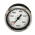 Faria Boat Speedometer Gauge SE9423A - 80 MPH 3 1/4 Inch Silver White