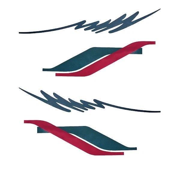 Rinker Boat Graphic Decal Set - 190 SL Dark Teal Hot Pink (4 PC)