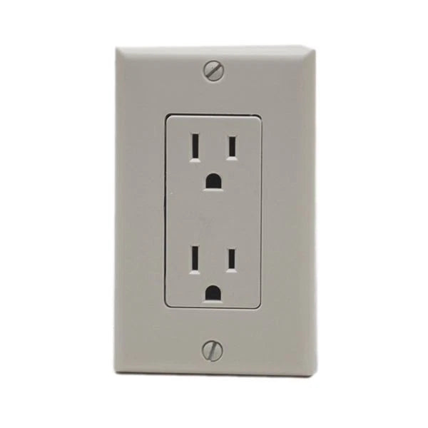 Boat Outlet Box - 2 Type-B Outlets Off White 120V