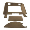 CR50H Main Headliner, Brindle Brown Vinyl with Formed Plastic Fits John Deere