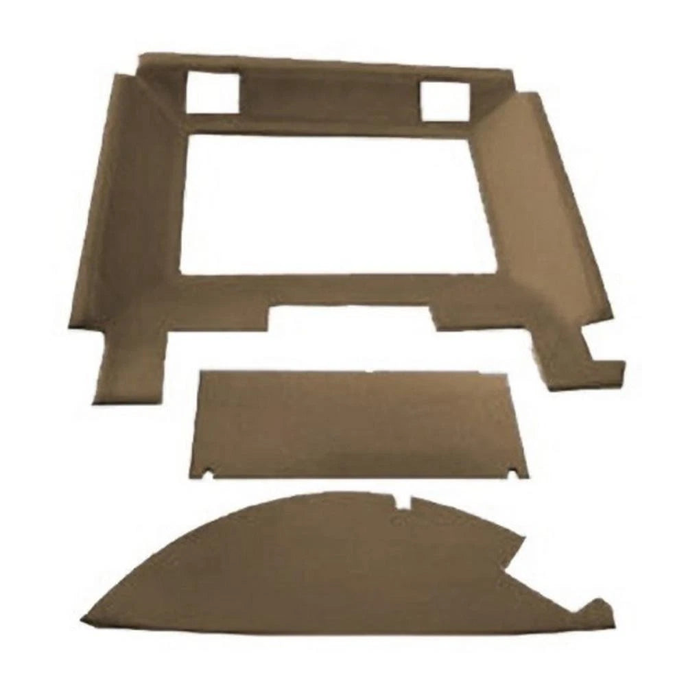 CR50H Main Headliner, Brindle Brown Vinyl with Formed Plastic Fits John Deere