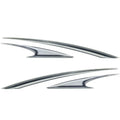 Misty Harbor Boat Graphic Decals 140507-01 - Silver Stickers (set of 4)