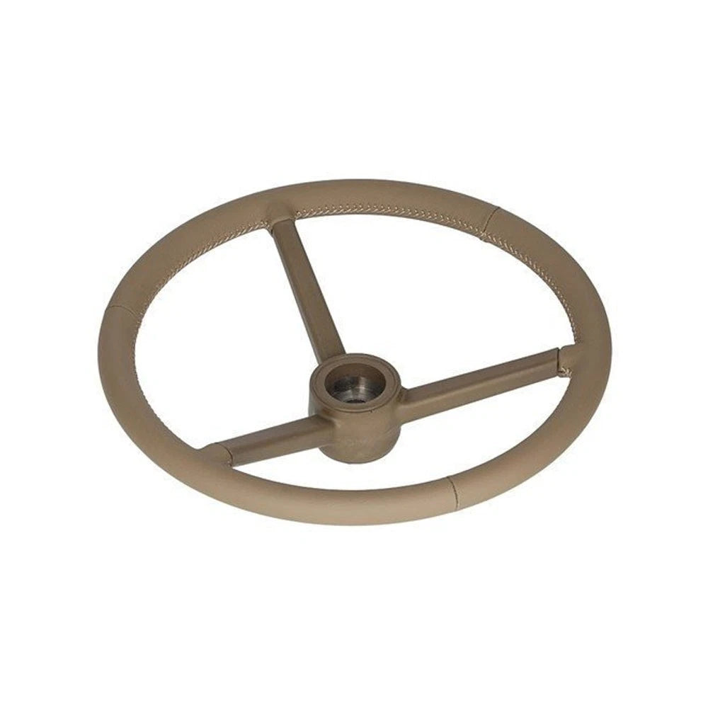 Steering Wheel - Leather Wrapped - Brown Fits John Deere Replaces AL173828-BR