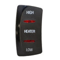 Carling Boat Contura IV Rocker Switch Actuator - Heater Illuminated