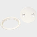 Montara Boat Access Deck Plate - Screw-Out 6 1/2 Inch Gloss White