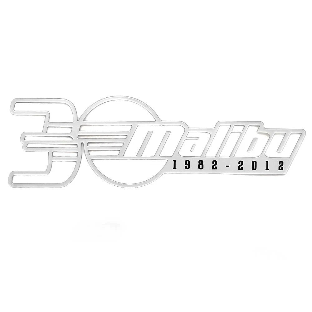 Malibu Boat Raised Decal 5974363 - 30th Anniversary LSV Silver Black