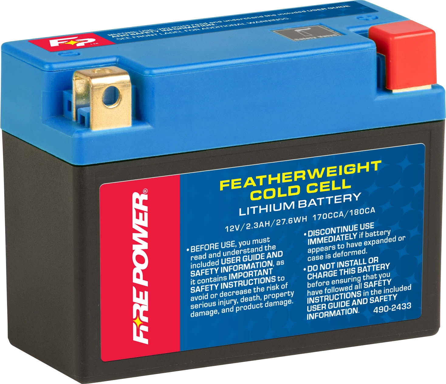 FIRE POWER Featherweight Lithium Battery 170 CCA 12V for Vehicles & Marine