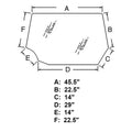Cab Glass - Rear Upper Window Fits Case IH MX100 MX135 MX120 Fits McCormick