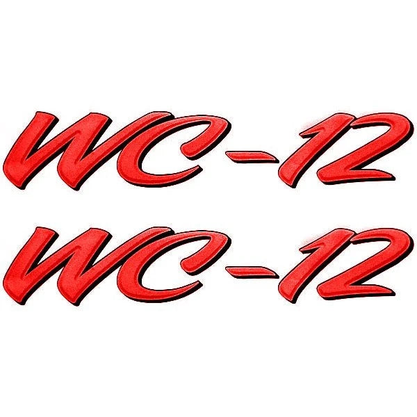 Lund Boat Model Decals 1986373 - WC-12 Red Stickers (pair)
