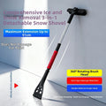 Rotatable Brush Head Snow Removal Tool with Extendable Telescopic Pole for Cars