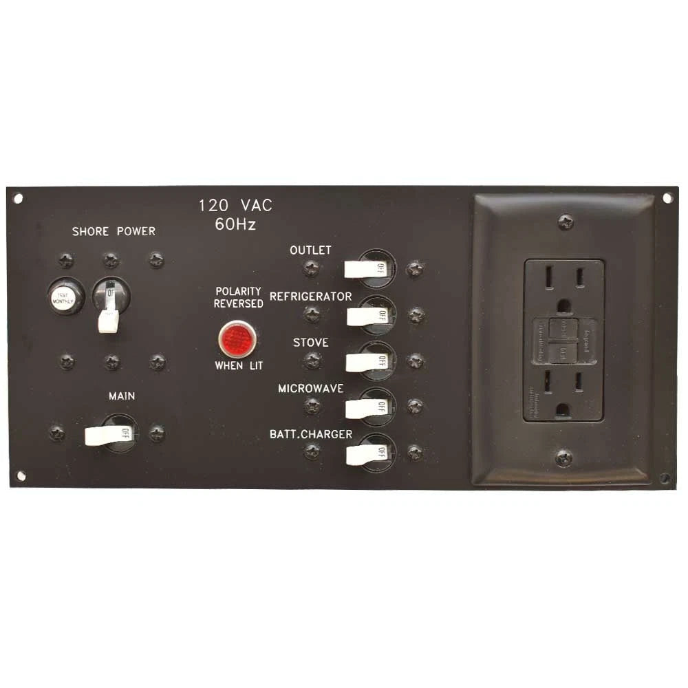 ECI Boat Breaker Panel AD-493-011A - with Outlet 120VAC