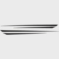 Chaparral Boat Deck Graphic Decals 14.02619 - H2O Surf Black (4 PC)