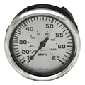 Faria Boat Speedometer Gauge SEK630A - 65 MPH Spun Silver Oversized