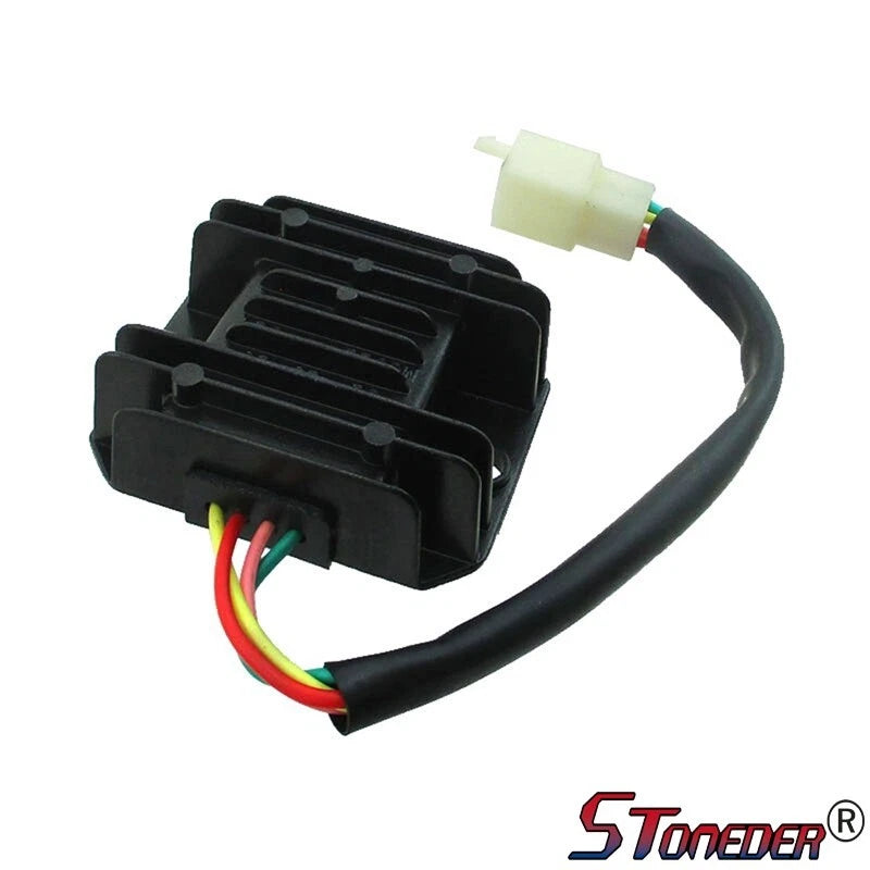 STONEDER 4 Pin Voltage Regulator Rectifier ATV Quad GY6 Scooter Moped Pit Bike