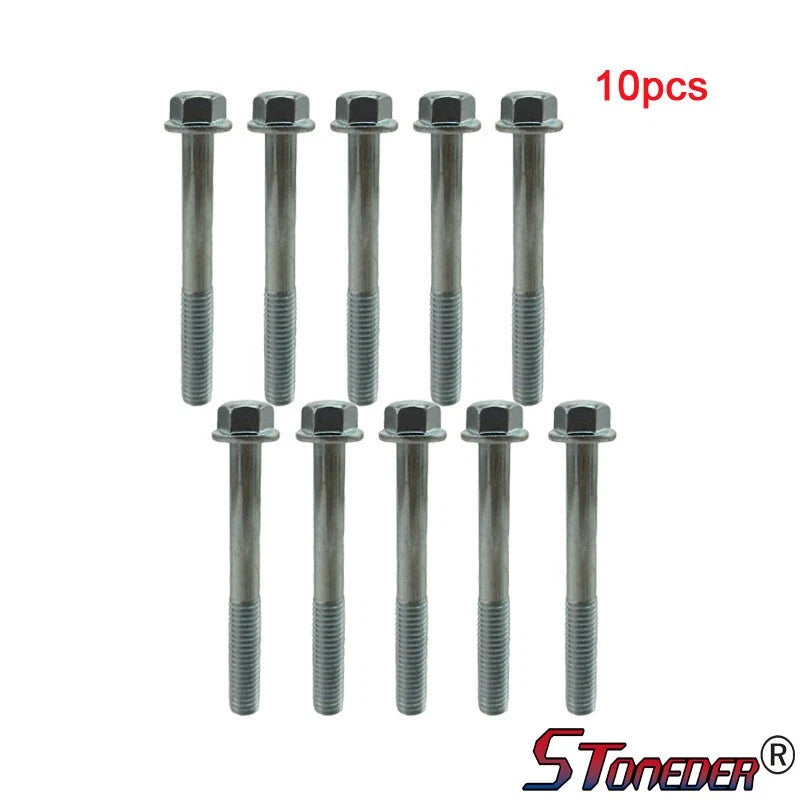 STONEDER M6 X 50mm Motor Flanged Hex Bolt for 50cc-190cc Engine Pit Dirt Bikes