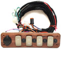 Premier Pontoon Boat Switch Panel - 10 1/8 X 2 3/4 Inch Woodgrain