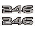 Rinker Boat Brand Decal - 246 Model Black Gray Stickers (pair)