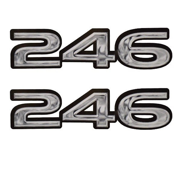 Rinker Boat Brand Decal - 246 Model Black Gray Stickers (pair)
