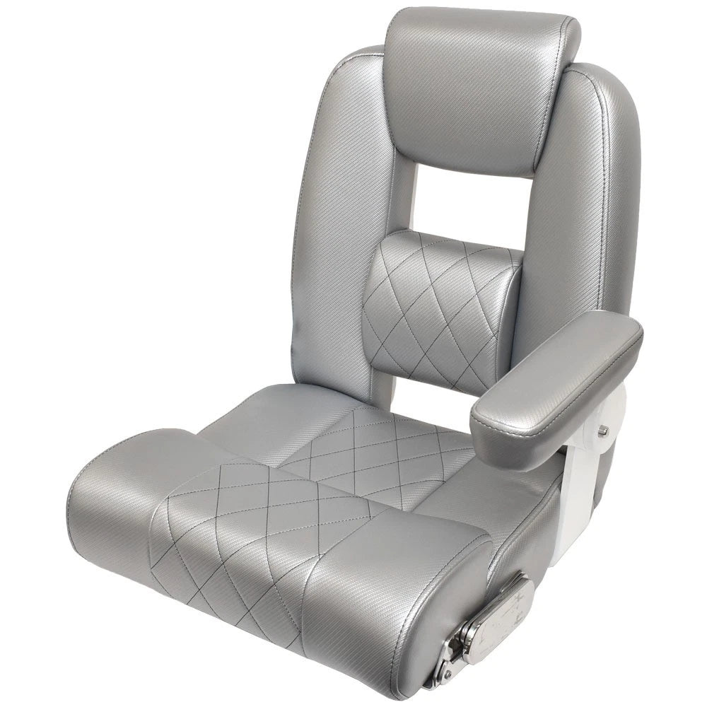 Blue Wave Boat Genesis Bolster Helm Seat BW33702+3W - Wise Silver