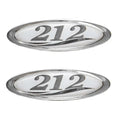 Bayliner Boat Raised Number Decal Stickers - 212 Gray (pair)