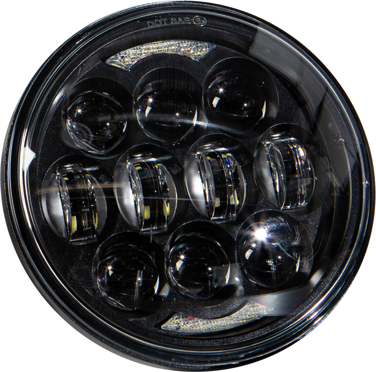 HARDDRIVE LED Headlight 5.75 Inch 80W V-Twin Motorcycle Headlamp with Daytime