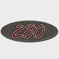 Chaparral Boat Raised Emblem Decal 14-00217 - 280 S Sticker Silver Red