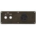 Bass CAT Boat Blank Dash Panel with Receptacle 140024 - Carbon Fiber