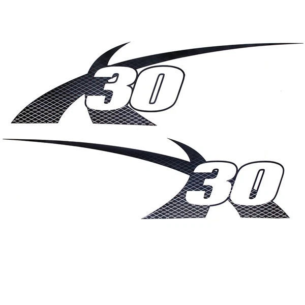 MasterCraft X30 Boat Graphic Decals 7501584 - Blue Stickers (set of 2)