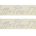 Lund Boat Mr Pike Sticker Decal - 27 1/2 Inch Silver (pair)