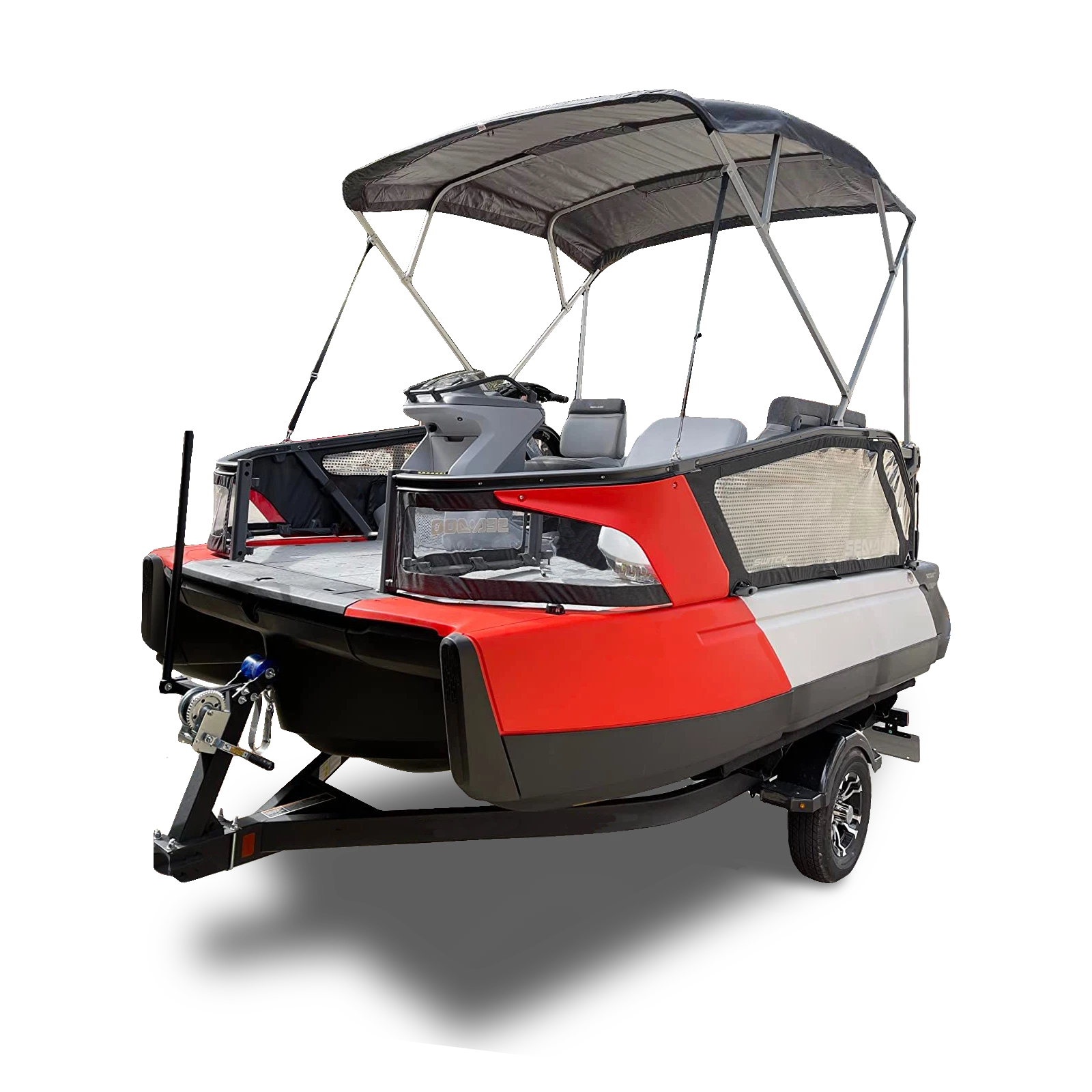 4 Bow 8ft Bimini Top Boat Square Frame Set Fits Sea Doo Switch Pontoon Boats Pro