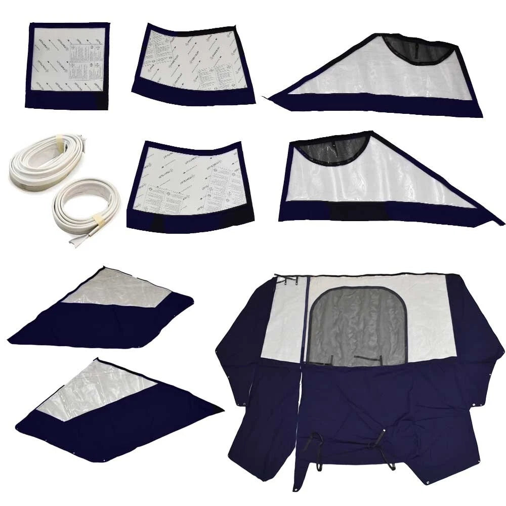 Formula Boat Curtain Kit 255275 - 350 HT Navy Blue Ameritex (8PC)