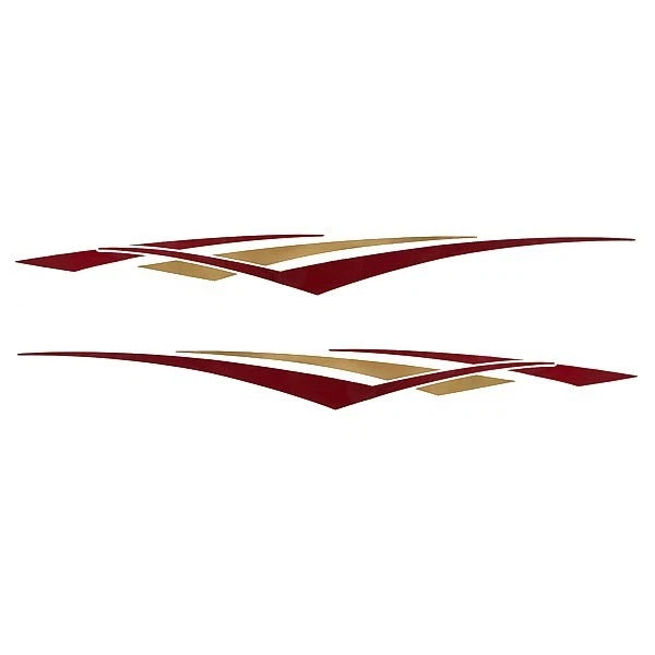 Rinker Boat Graphic Decal - Captiva 180 Red Gold Stickers (set of 2)