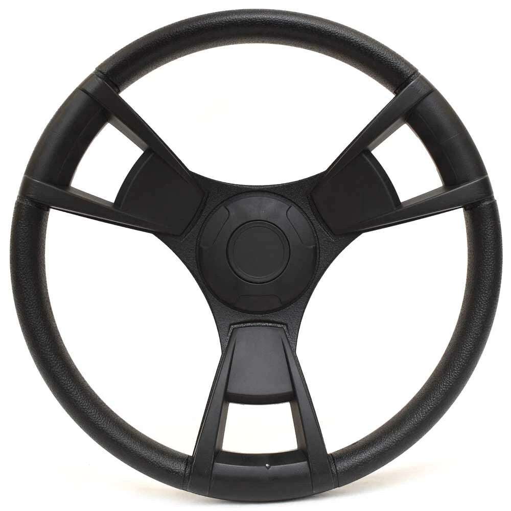 Gussi Marine Boat Steering Wheel 001994 - 13 1/2 Inch Black Plastic