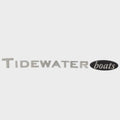 Tidewater Boat Domed Emblem Decal - 13 3/4 X 1 1/2 Inch Black Silver Sticker