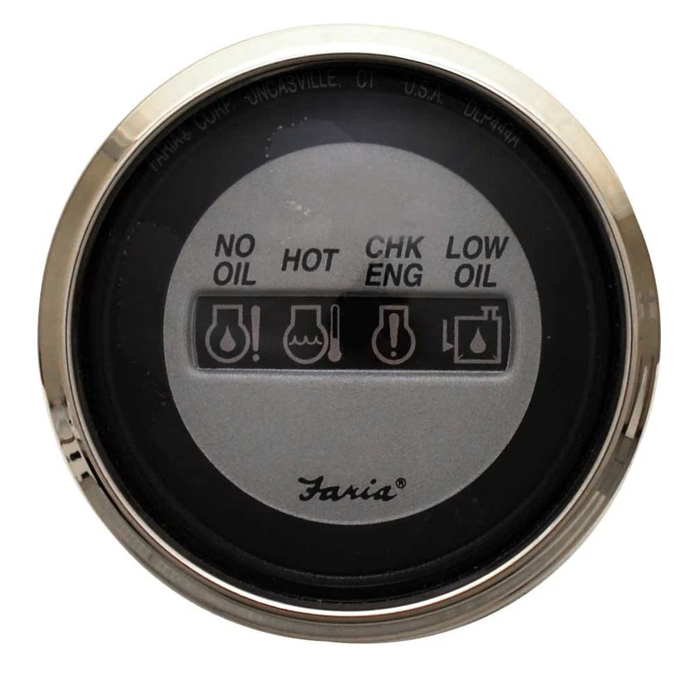 Faria Boat OMC Systems Check Gauge GPK604A - 2 Inch Silver