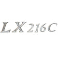 Larson Boat Raised Decal 8624-1346 - LX 216 C Silver Sticker