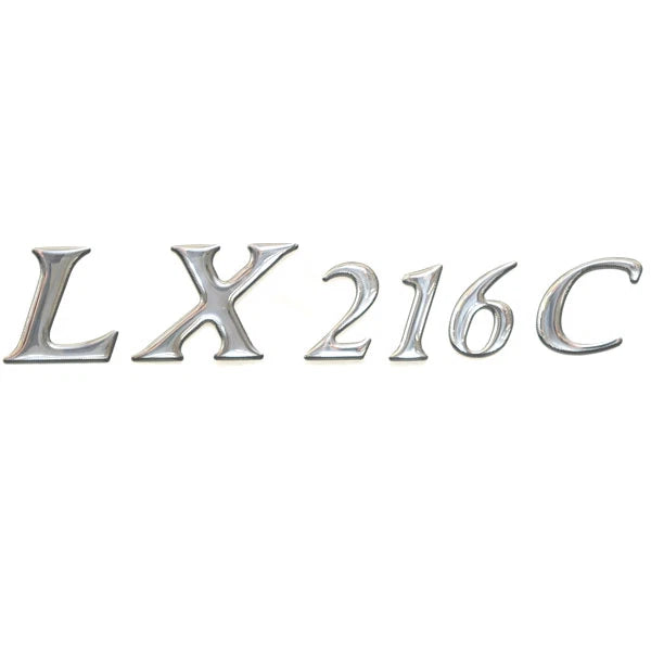 Larson Boat Raised Decal 8624-1346 - LX 216 C Silver Sticker